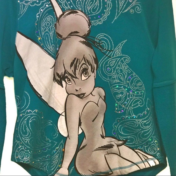 Disney Parks Tinkerbell hooded sweatshirt small - Picture 2 of 8